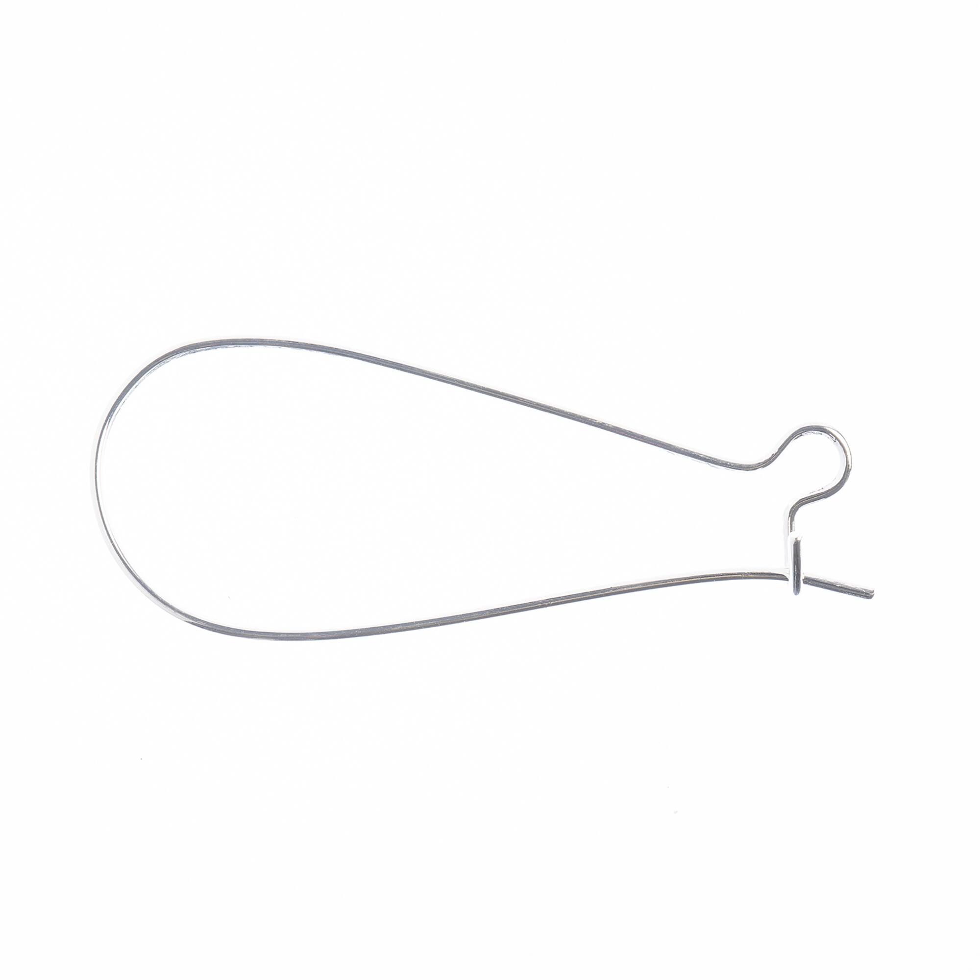 John Bead 33mm Silver Earwire Kidneys, 34ct.